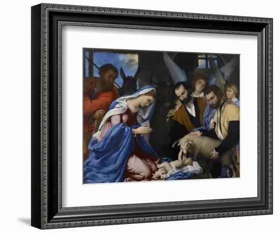 The Adoration of the Shepherds-Lorenzo Lotto-Framed Giclee Print