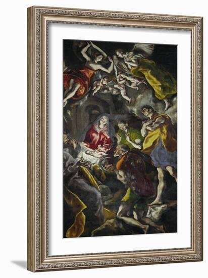The Adoration of the Shepherds-El Greco-Framed Giclee Print