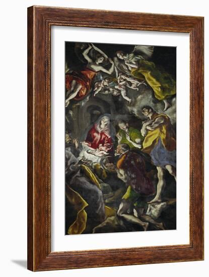 The Adoration of the Shepherds-El Greco-Framed Giclee Print