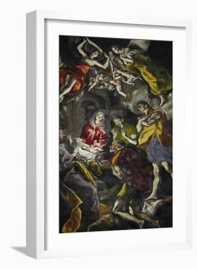 The Adoration of the Shepherds-El Greco-Framed Giclee Print