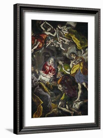 The Adoration of the Shepherds-El Greco-Framed Giclee Print