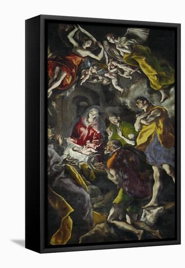 The Adoration of the Shepherds-El Greco-Framed Premier Image Canvas