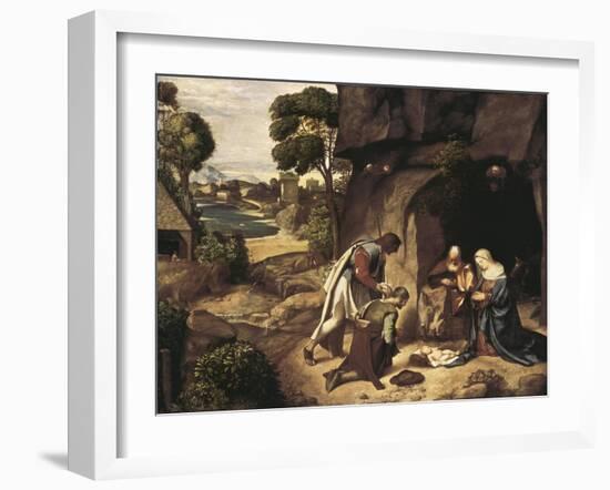 The Adoration of the Shepherds-Giorgione-Framed Art Print