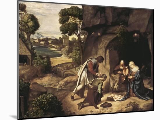 The Adoration of the Shepherds-Giorgione-Mounted Art Print