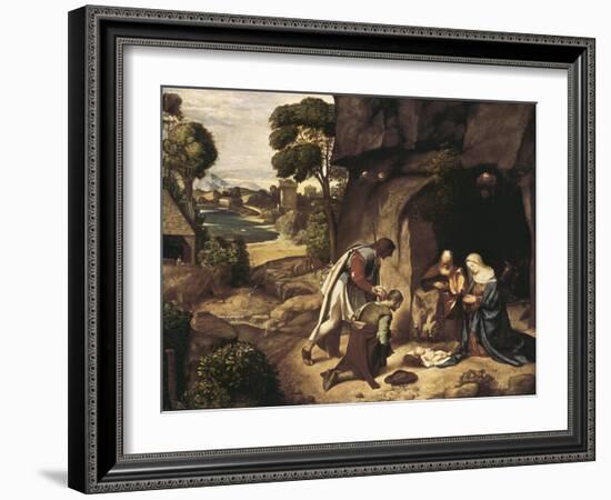 The Adoration of the Shepherds-Giorgione-Framed Art Print