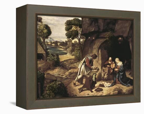 The Adoration of the Shepherds-Giorgione-Framed Stretched Canvas