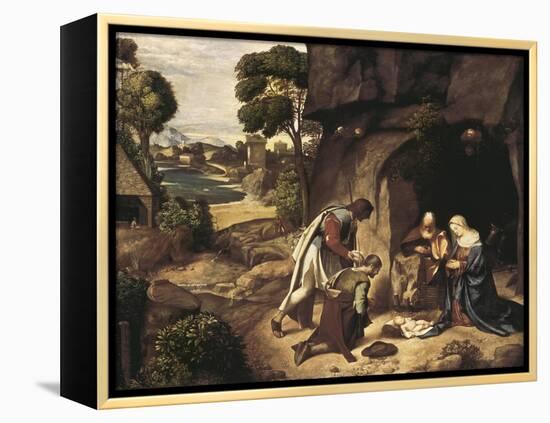 The Adoration of the Shepherds-Giorgione-Framed Stretched Canvas