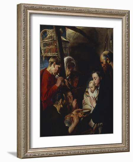 The Adoration of the Shepherds-Jacob Jordaens-Framed Giclee Print