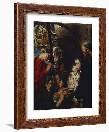 The Adoration of the Shepherds-Jacob Jordaens-Framed Giclee Print