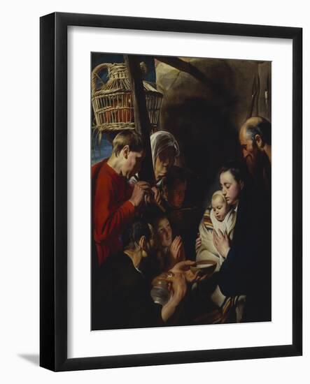 The Adoration of the Shepherds-Jacob Jordaens-Framed Giclee Print