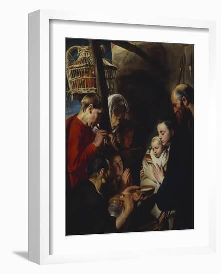 The Adoration of the Shepherds-Jacob Jordaens-Framed Giclee Print