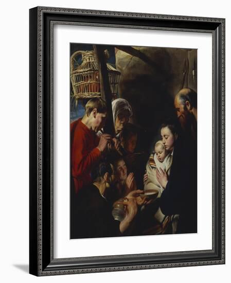 The Adoration of the Shepherds-Jacob Jordaens-Framed Giclee Print