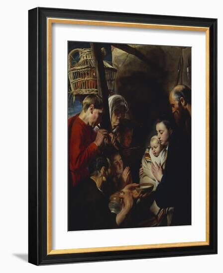 The Adoration of the Shepherds-Jacob Jordaens-Framed Giclee Print