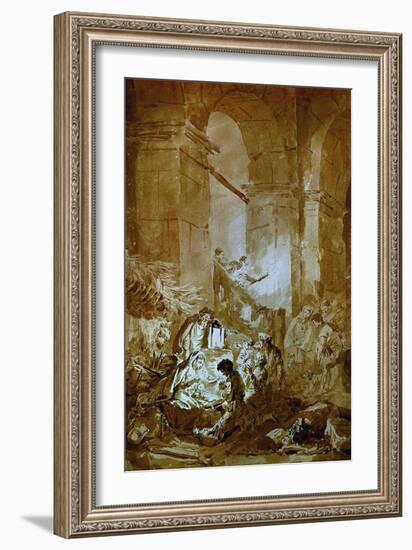 The Adoration of the Shepherds-Jean-Honoré Fragonard-Framed Giclee Print