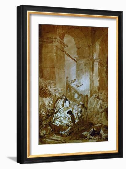 The Adoration of the Shepherds-Jean-Honoré Fragonard-Framed Giclee Print