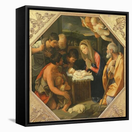 The Adoration of the Shepherds-Guido Reni-Framed Premier Image Canvas