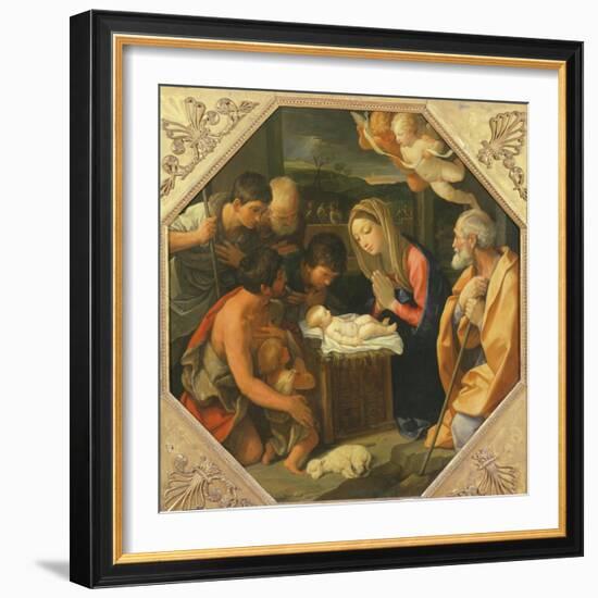 The Adoration of the Shepherds-Guido Reni-Framed Giclee Print