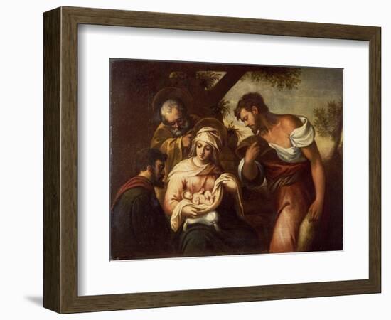 The Adoration of the Shepherds-Jacopo Robusti Tintoretto-Framed Giclee Print