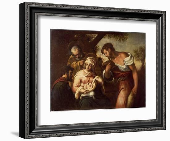 The Adoration of the Shepherds-Jacopo Robusti Tintoretto-Framed Giclee Print