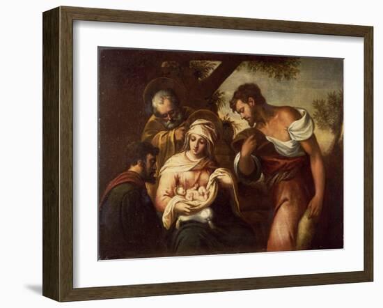 The Adoration of the Shepherds-Jacopo Robusti Tintoretto-Framed Giclee Print