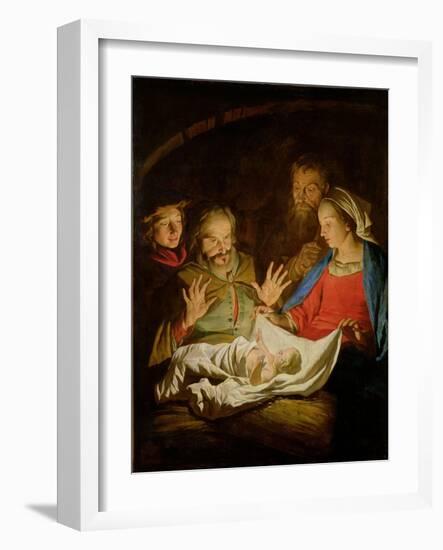 The Adoration of the Shepherds-Matthias Stomer-Framed Giclee Print