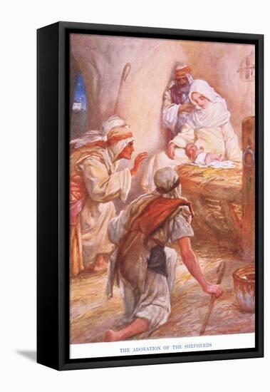 The Adoration of the Shepherds-Arthur A. Dixon-Framed Premier Image Canvas