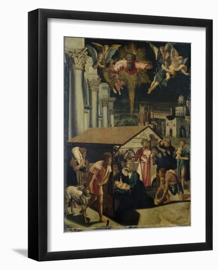 The Adoration of the Shepherds-Lambert Lombard-Framed Giclee Print