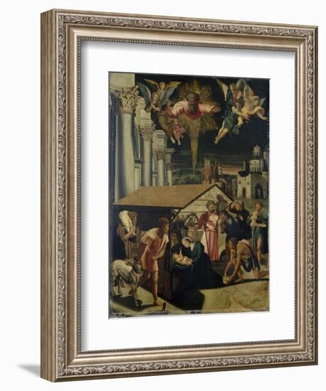 The Adoration of the Shepherds-Lambert Lombard-Framed Giclee Print