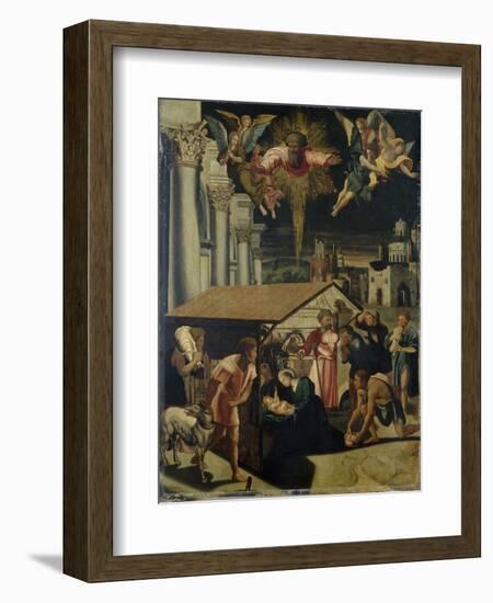 The Adoration of the Shepherds-Lambert Lombard-Framed Giclee Print