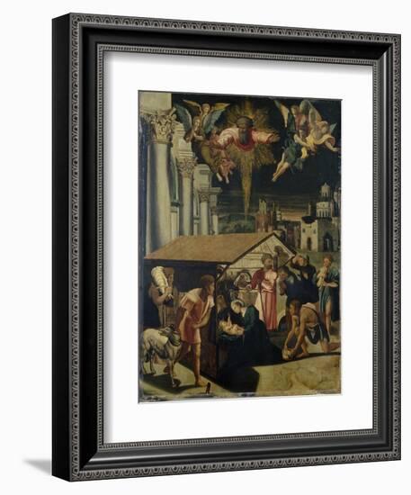 The Adoration of the Shepherds-Lambert Lombard-Framed Giclee Print