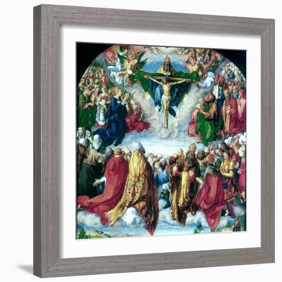 The Adoration of the Trinity (The Landauer Altarpiece), 1511-Albrecht Durer-Framed Giclee Print