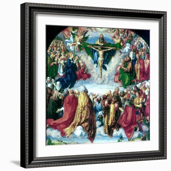 The Adoration of the Trinity (The Landauer Altarpiece), 1511-Albrecht Durer-Framed Giclee Print