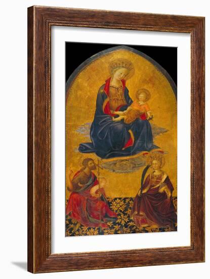 The Adoration of the Virgin and Child by Saint John the Baptist and Saint Catherine-Gherardo Starnina-Framed Giclee Print