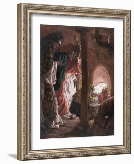 The Adoration of the Wise Men, Illustration for 'The Life of Christ', C.1886-94-James Tissot-Framed Giclee Print