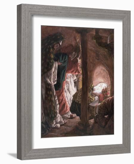 The Adoration of the Wise Men, Illustration for 'The Life of Christ', C.1886-94-James Tissot-Framed Giclee Print