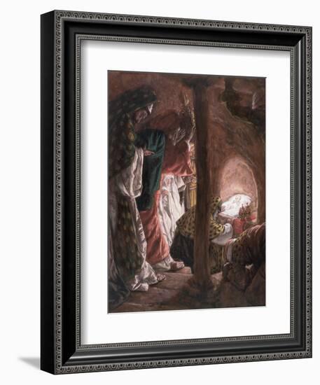 The Adoration of the Wise Men, Illustration for 'The Life of Christ', C.1886-94-James Tissot-Framed Giclee Print