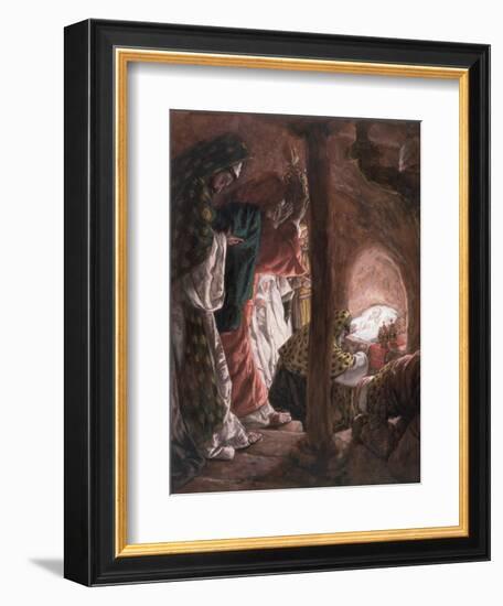 The Adoration of the Wise Men, Illustration for 'The Life of Christ', C.1886-94-James Tissot-Framed Giclee Print