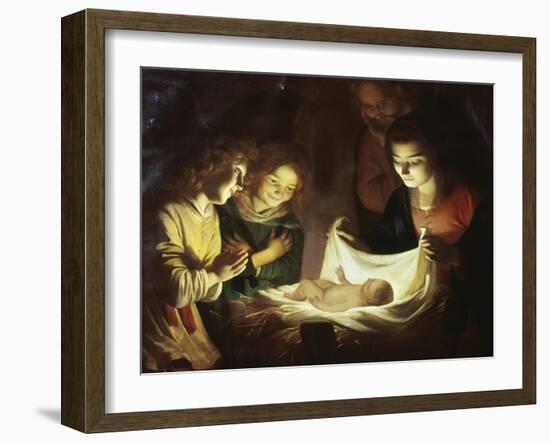 The Adoration-Gerrit van Honthorst-Framed Giclee Print