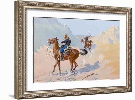 The Advance-Guard, or the Military Sacrifice (The Ambush), 1890-Frederic Remington-Framed Giclee Print