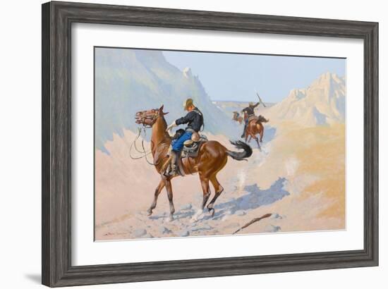 The Advance-Guard, or the Military Sacrifice (The Ambush), 1890-Frederic Remington-Framed Giclee Print