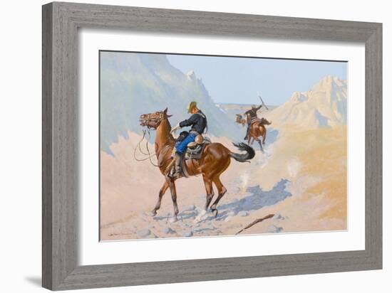 The Advance-Guard, or the Military Sacrifice (The Ambush), 1890-Frederic Remington-Framed Giclee Print