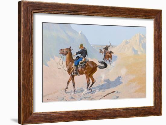 The Advance-Guard, or the Military Sacrifice (The Ambush), 1890-Frederic Remington-Framed Giclee Print