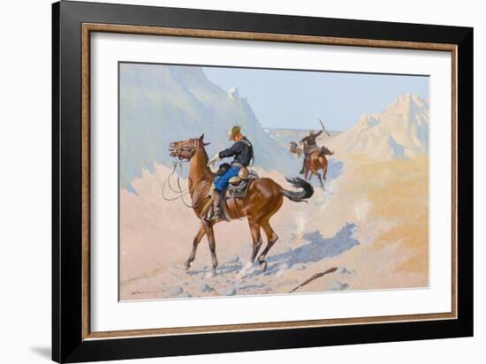 The Advance-Guard, or the Military Sacrifice (The Ambush), 1890-Frederic Remington-Framed Giclee Print