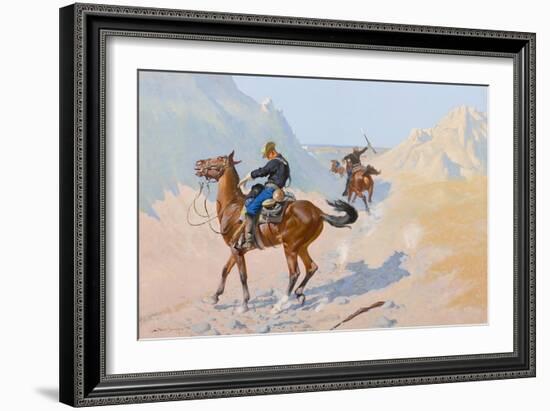 The Advance-Guard, or the Military Sacrifice (The Ambush), 1890-Frederic Remington-Framed Giclee Print