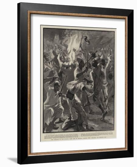 The Advance in the Soudan, Camp Life in Merawi, Dancing the Dilluka on Dongola Day-Sydney Prior Hall-Framed Giclee Print