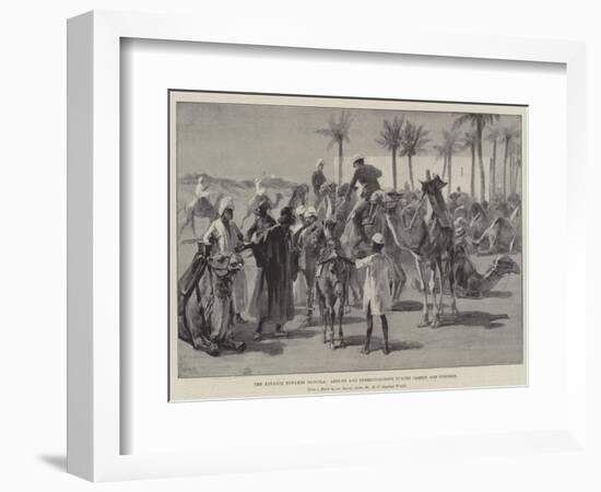 The Advance Towards Dongola, Artists and Correspondents Buying Camels and Donkeys-William Heysham Overend-Framed Giclee Print