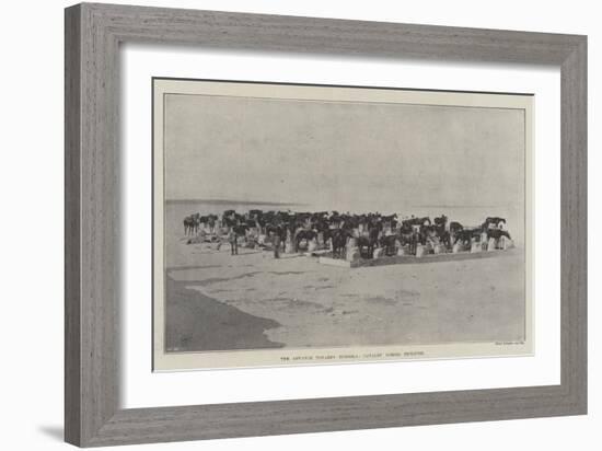 The Advance Towards Dongola, Cavalry Horses Picketed-null-Framed Giclee Print