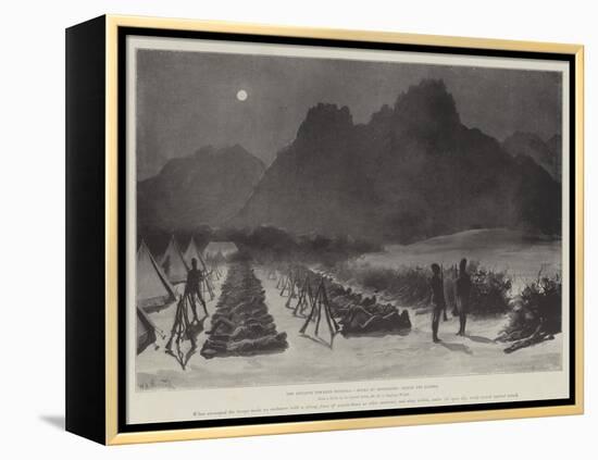 The Advance Towards Dongola, Sonki by Moonlight, Inside the Zareba-William Heysham Overend-Framed Premier Image Canvas