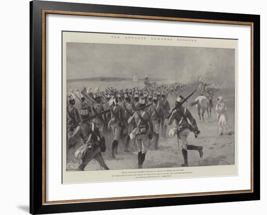 The Advance Towards Dongola, the 9th Soudanese Regiment Marching to Shellal to Embark for the Front-William Heysham Overend-Framed Giclee Print
