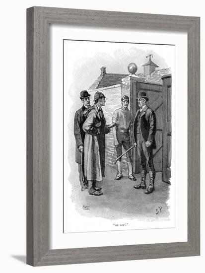 The Adventure of Silver Blaze, Holmes Questioning a Suspect-Sidney E Paget-Framed Giclee Print